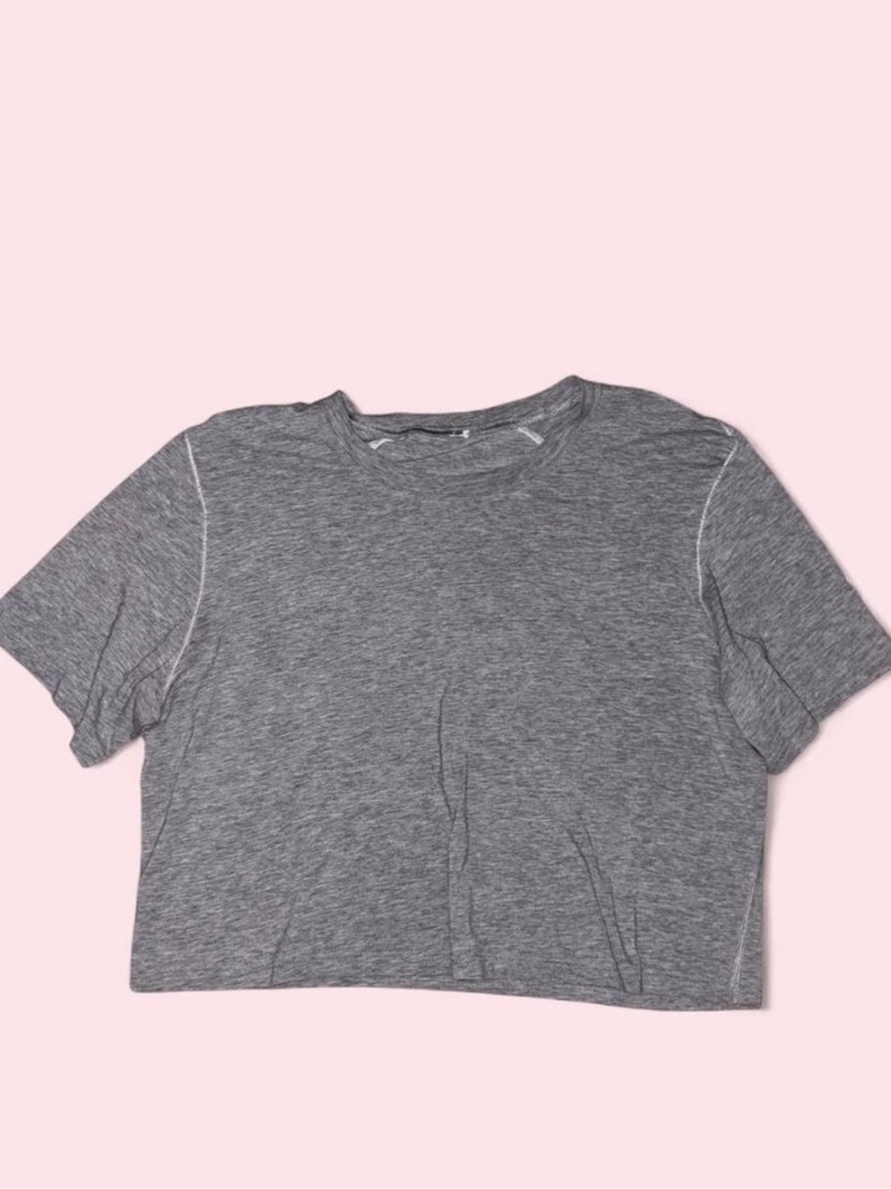 Lulu Lemon Cropped Grey Athletic Shirt